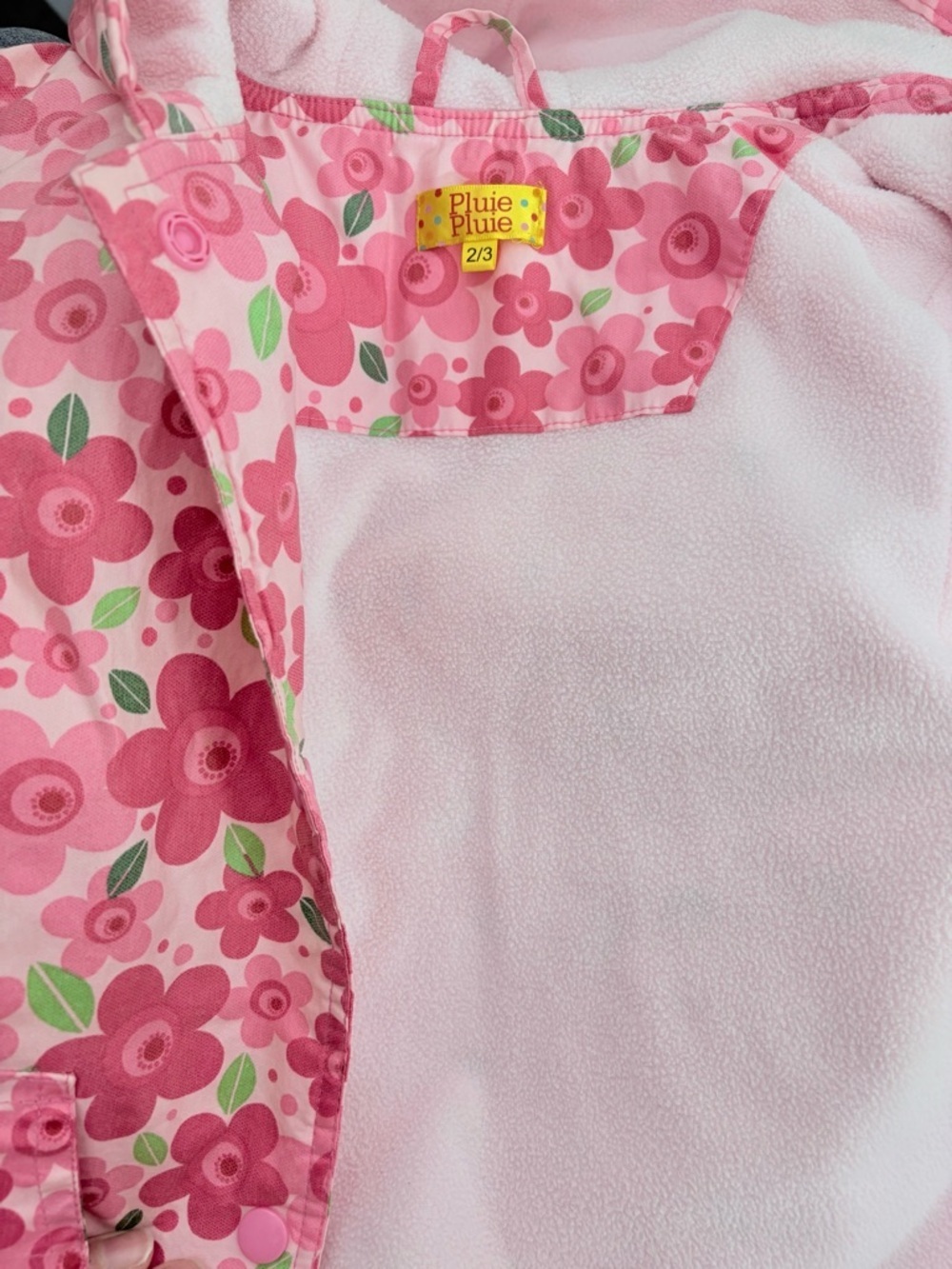 2 for 18$ - Girls Floral Rain Jacket Pink ๐ธ Spring Coat Toddler Cute - Size 2-3 - Picture 8 of 9